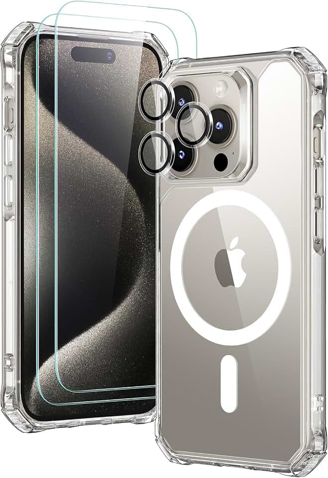 ESR for iPhone 15 Pro Max Case with Screen & Camera Protector, Clear