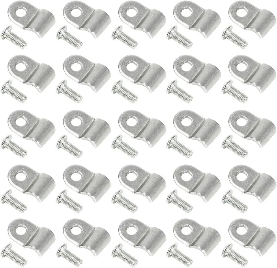 50pcs 3/16" Stainless Steel Brake Line Clamp & Screw Street Rod Truck Dune Buggy
