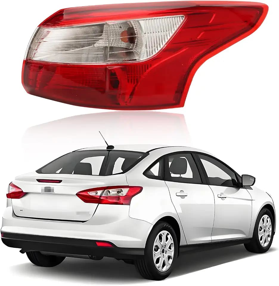 Tail Lights Assembly Compatible with Fo-rd Focus S SE SEL Titanium 2012 2013 2014, [Bulbs Included] Right/Passenger Side, Taillight Rear Lamp Assembly, Replacement for FO2818151