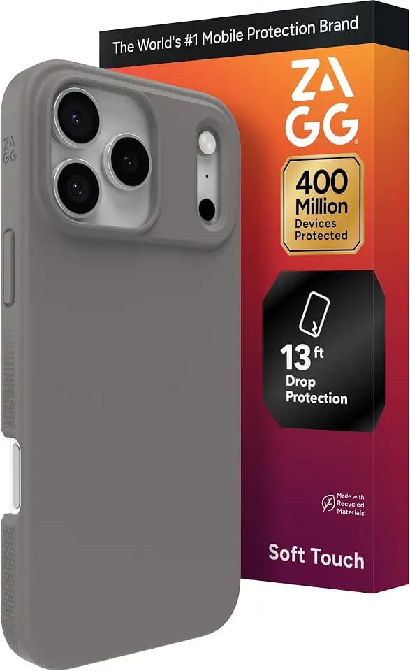 ZAGG Manhattan Phone Snap Case for iPhone 17 Pro Max, Gray Clay