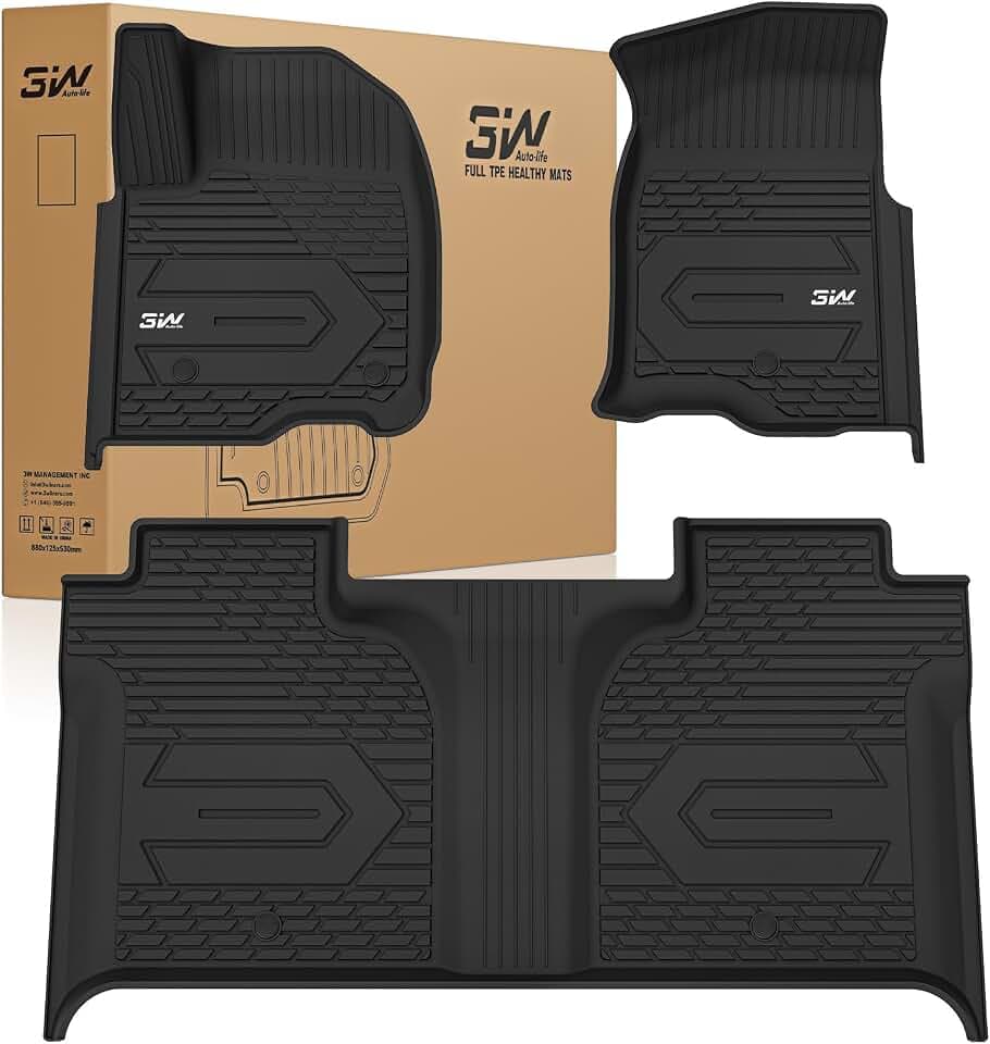 3W Floor Mats Fit for 2019-2026 Chevy Silverado/GMC Sierra Denali 1500