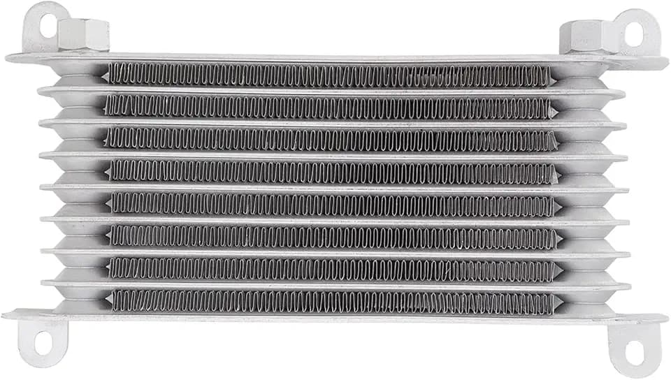 8-Layer Aluminum Motorcycle Oil Cooler for 50ml to 250ml Bikes, Quick Heat Dissipation, Reduced Wear and Easy Direct Fit Installation