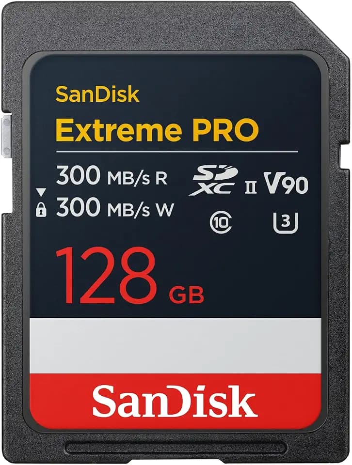 SANDISK 128GB Extreme PRO SD Memory Card, Up to 300MB/s Read Speeds,UHS-II