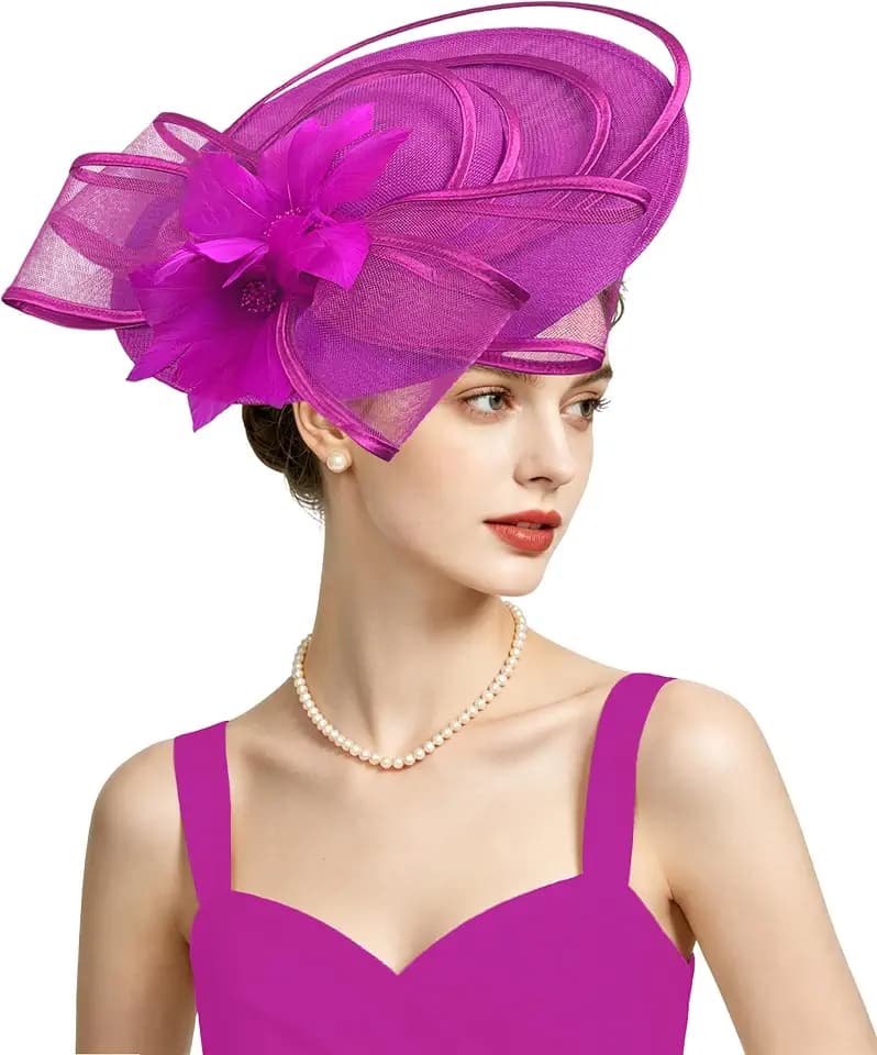 Kidukso Women Fascinators for Tea Party Hat 1920s Flower Headwear for Derby Hats Church Cocktail Wedding