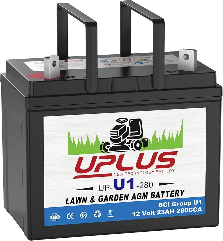 UPLUS U1 Riding Lawn Mower Battery, 12V 280CCA Garden Tractors Battery