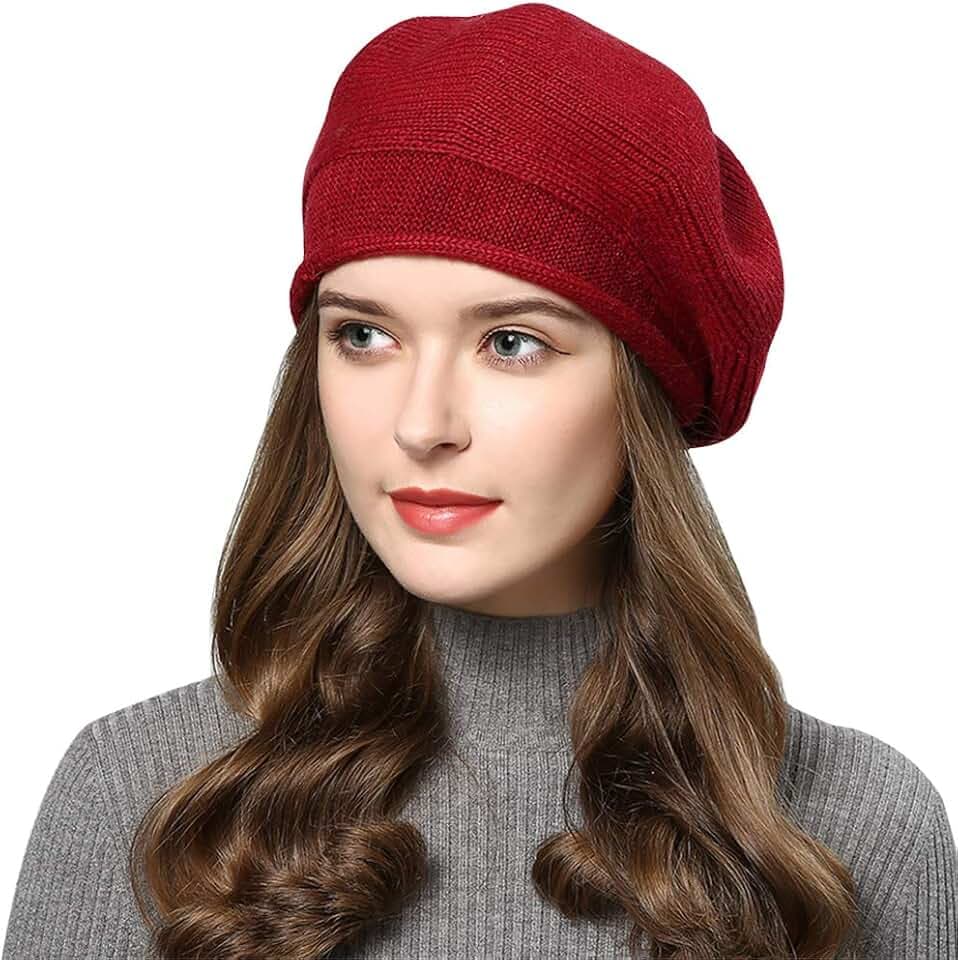 Superora Barett Mütze Damen Baskenmütze Schicke Winter Strick Barett
