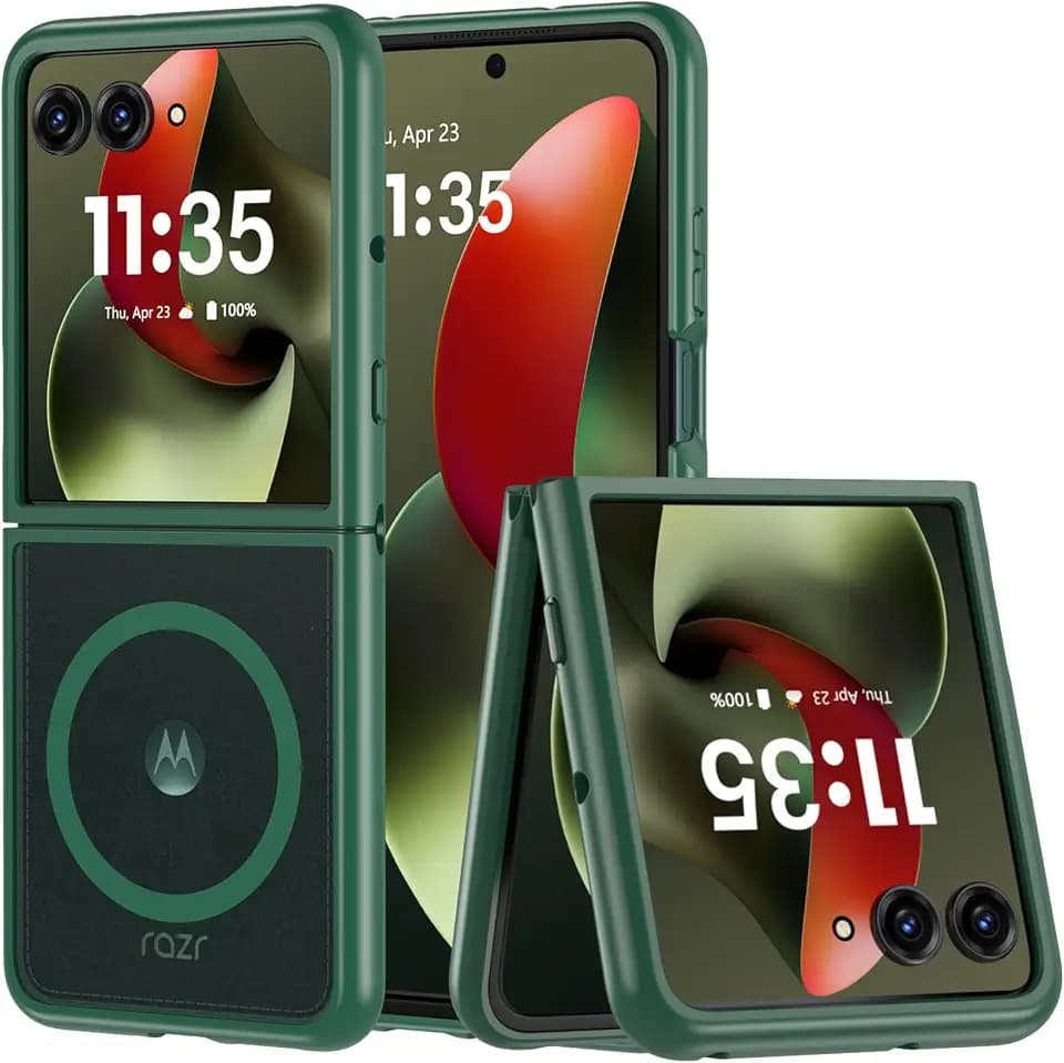 OWKEY for Motorola Razr Ultra 2026/2025 Magnetic Case, Green