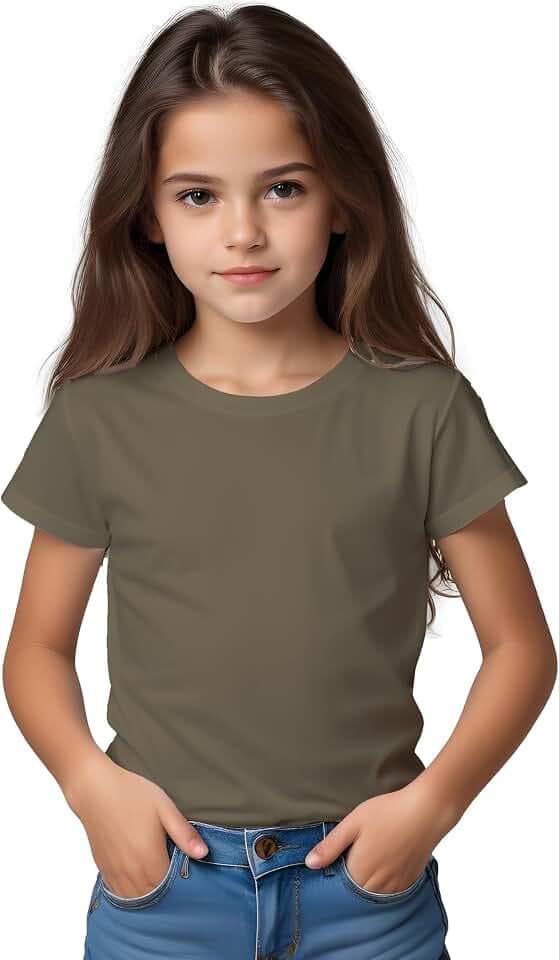 Kurzarm-T-Shirt für Mädchen, Bio-Baumwolle, 175 g/m², formstabil und elegant für Mädchen