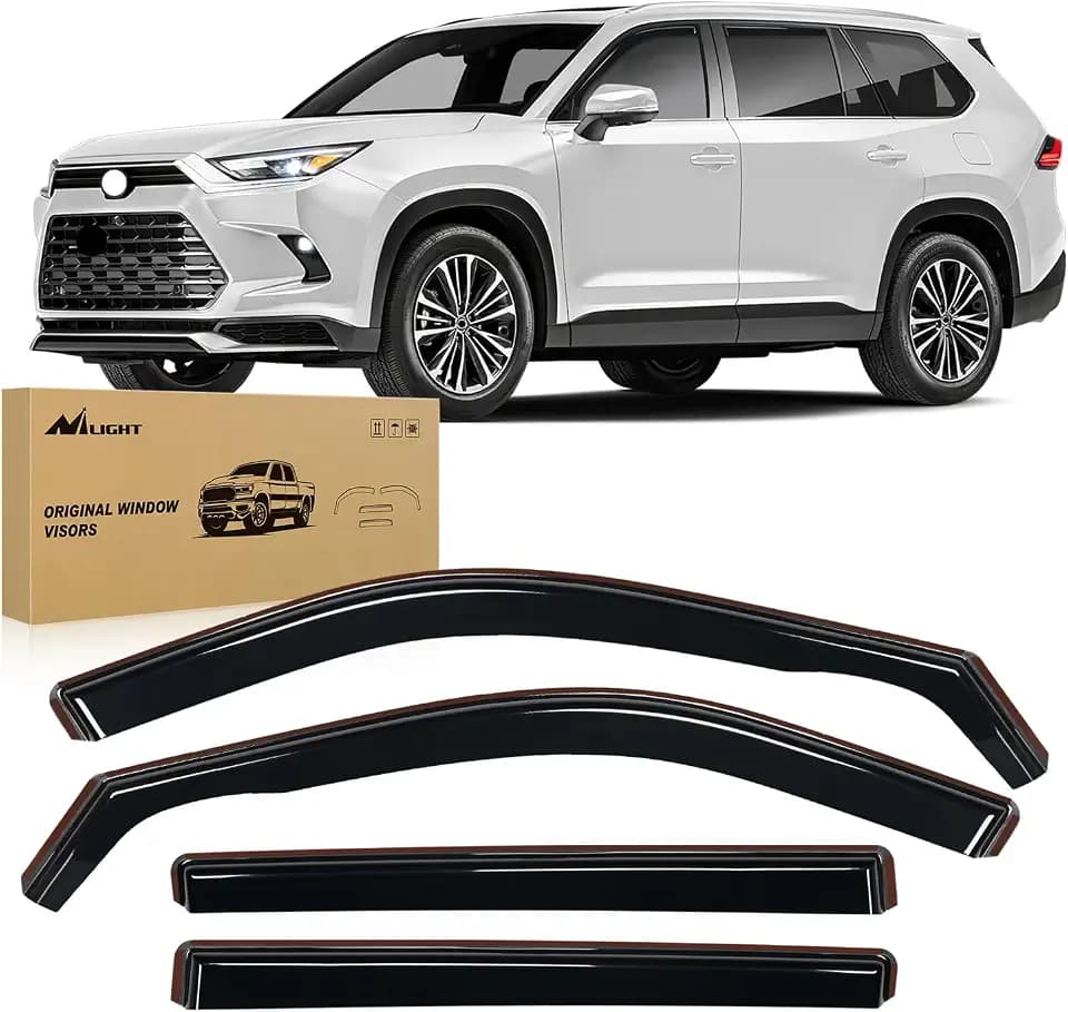 Nilight in-Channel Window Rain Guards for Toyota Highlander 2020-2026, 4PCS