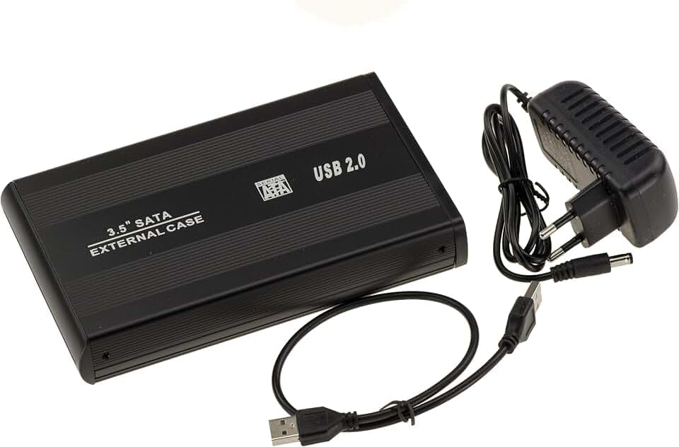 KALEA-INFORMATIQUE Externes USB-Gehäuse für 3.5 SATA-Festplatten mit externer Stromversorgung. Aus Aluminium