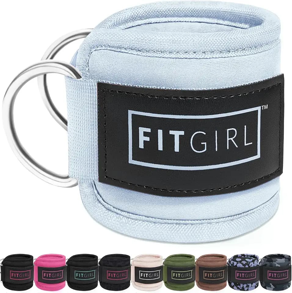 FITGIRL Ankle Strap for Cable Machine – Premium Padding and Comfort for Cable Exercise Machines, Cable Exercise Attachment for Home & Gym, Glute Workouts - Kickbacks, Leg Extensions, Hip Abductors