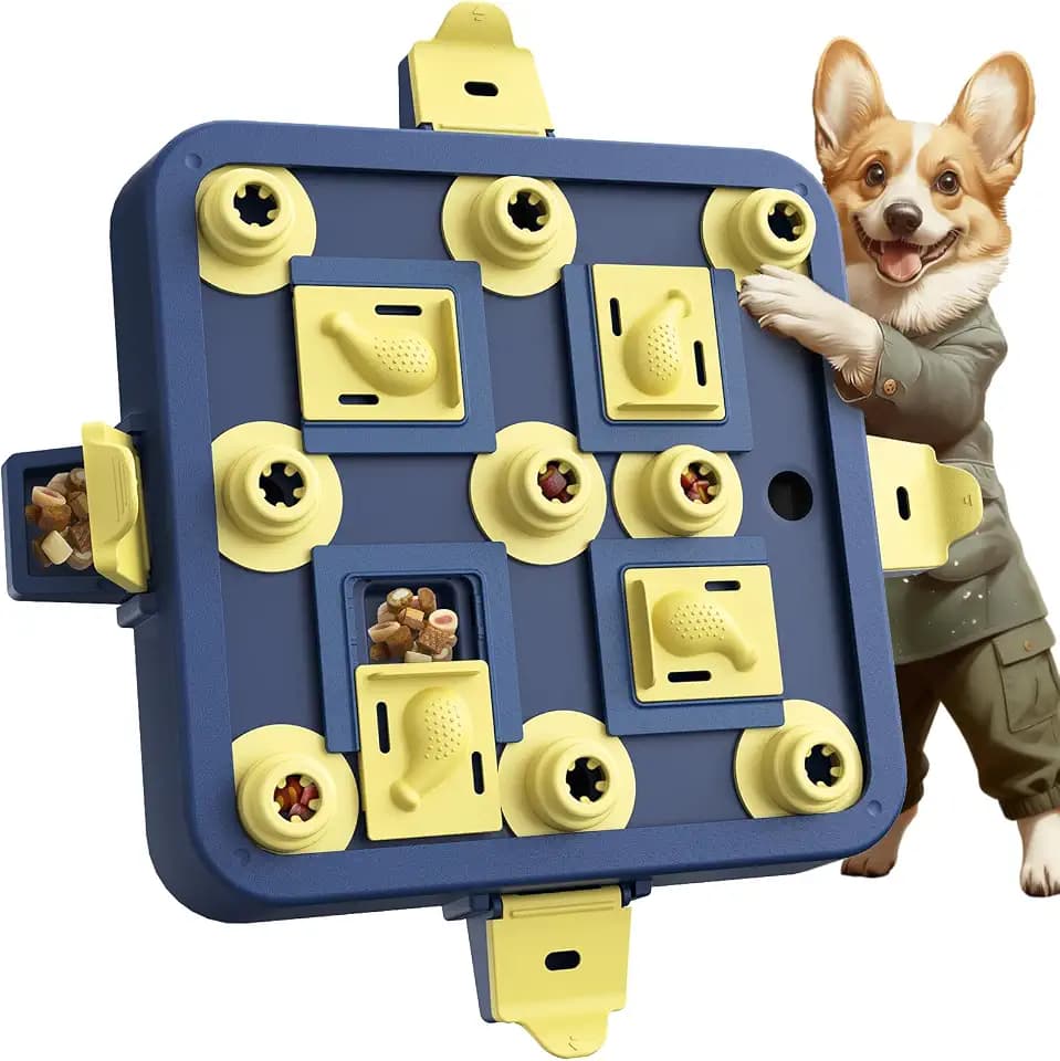 KADTC 3-in-1 Intelligenzspielzeug für Hunde, Denkspiel mit Leckerli-Fächern, mentale Stimulation & Langsamfresser gegen Langeweile, für kleine, mittlere & große Hunde