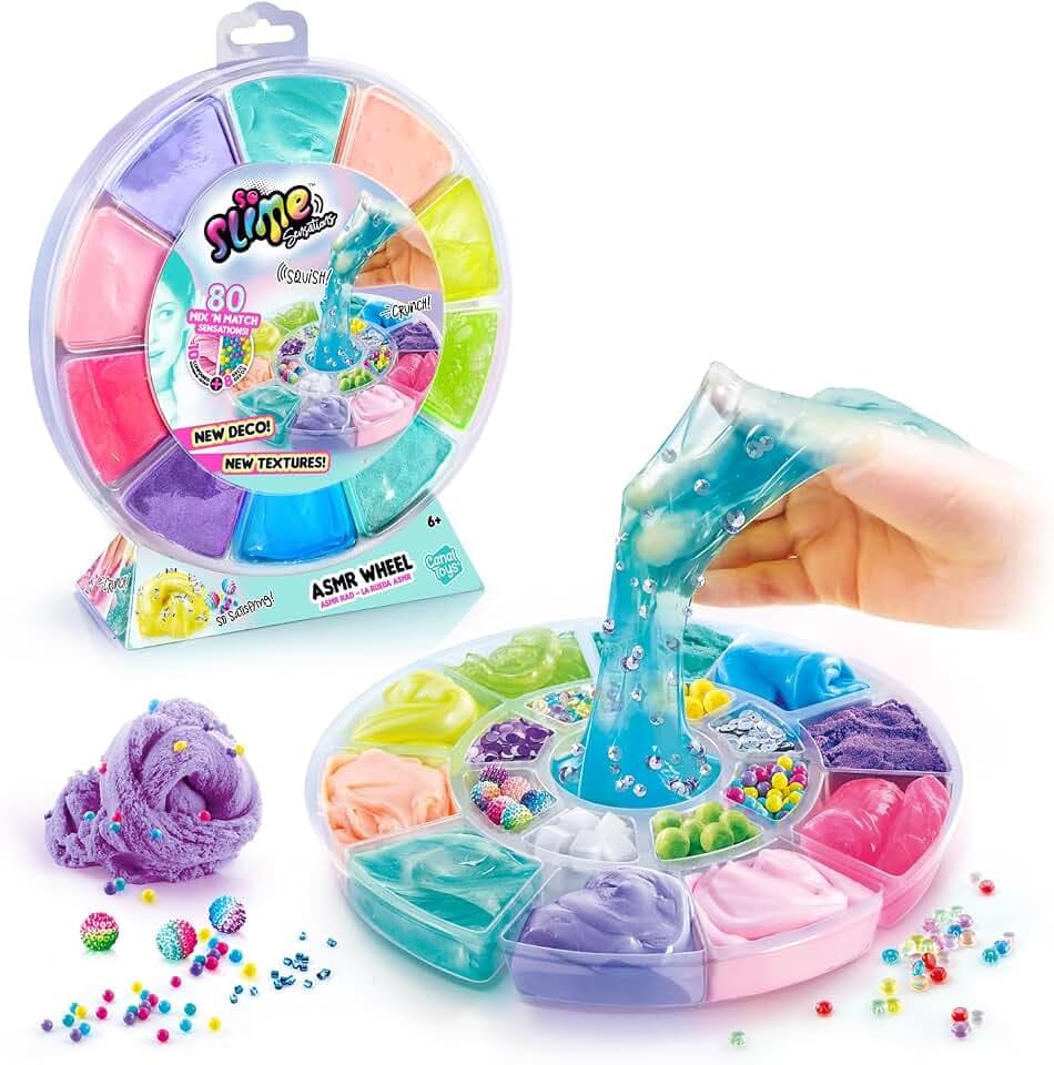 Canal Toys - So Slime Spin Wheel - DIY Schleimrad zum Selbermachen: Fluffy & Butter Slime - Mischen, dekorieren & im Rad aufbewahren - mit Charms & Perlen - Geschenk für Kinder ab 6 Jahren - SSC 256