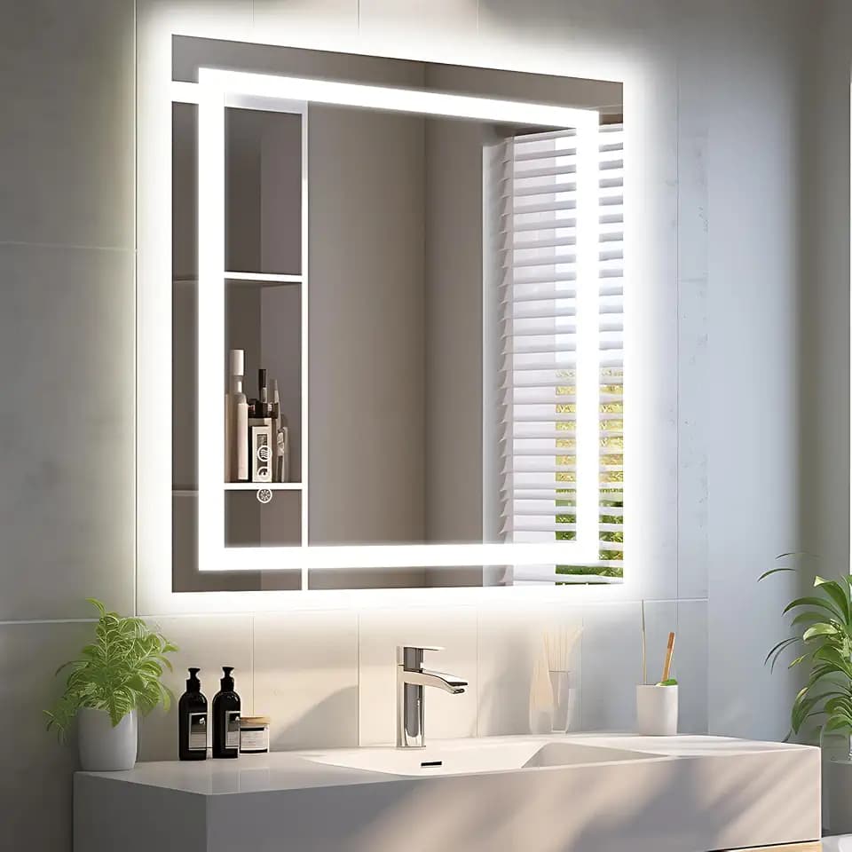 EchosLife 30"x36" LED Bathroom Mirror with Lights