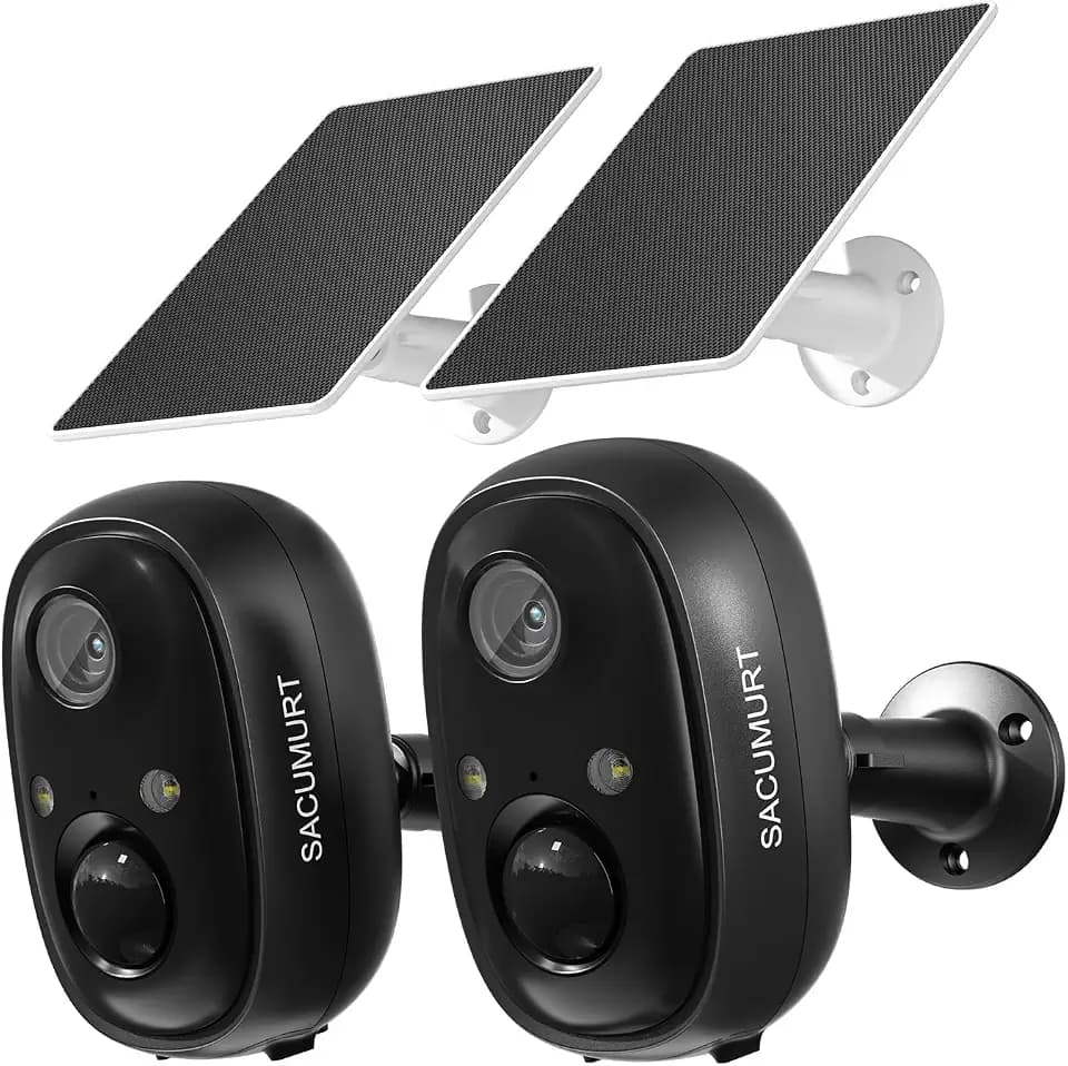 Solar Camera Outdoor Wireless, 2.4Ghz WiFi, SD/Cloud, for Home & Office