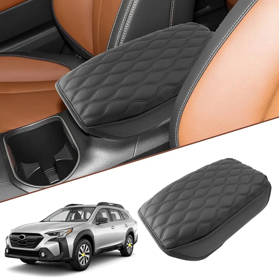 SKTU for 2025 2026 Subaru Outback Accessories Center Console Cover for 2020-2026 Subaru Outback/Legacy Armrest Cover Outback Wilderness Armrest Pad Subaru Outback 2025 2026 Accessories Console Cushion