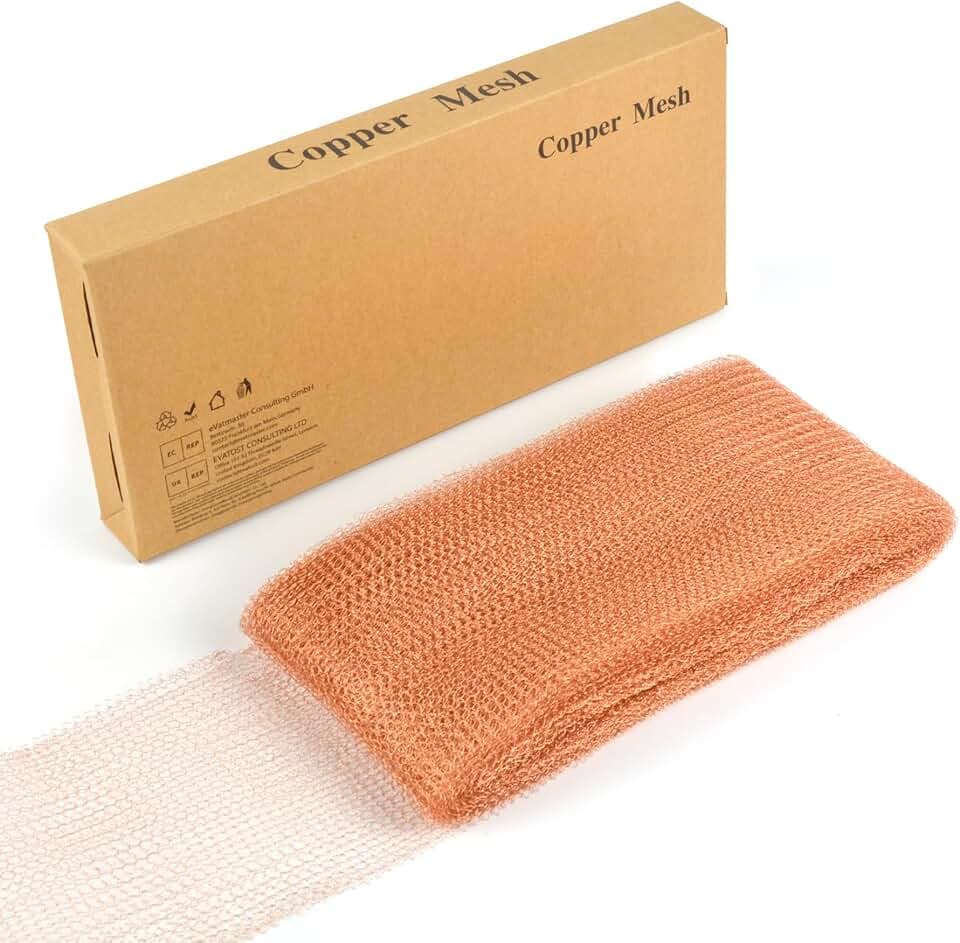 Kupfernetz 10m x 12,8cm (ca. 270g) | 100% reines Kupfer Doppelschicht-Gitter | 27g/m starkes Drahtgeflecht | Effektiver Schnecken- & Mäuseschutz | Witterungsbeständig für Hochbeet & Garten