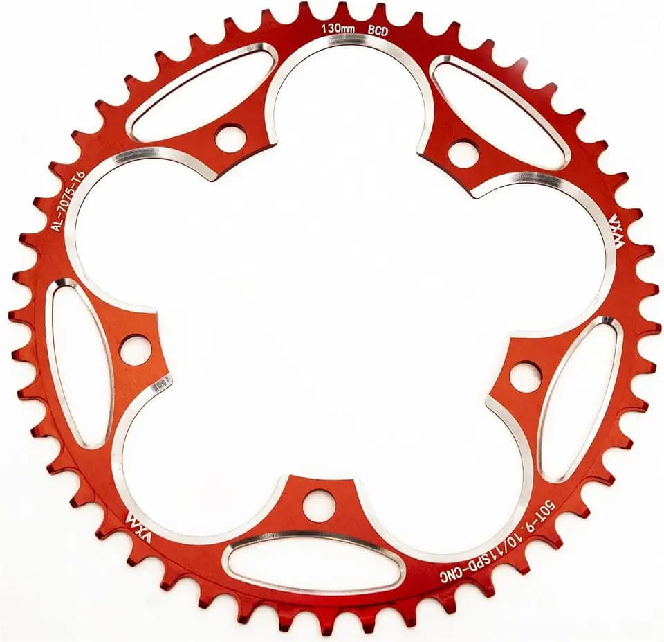 YBEKI 130BCD Chainring - CNC Machined 7075-T6 Aluminum Narrow-Wide Chainwheel for Road Bikes (38-60T Options) | 8-12 Speed Compatible | Ultra-Lightweight | Anti-Drop Design