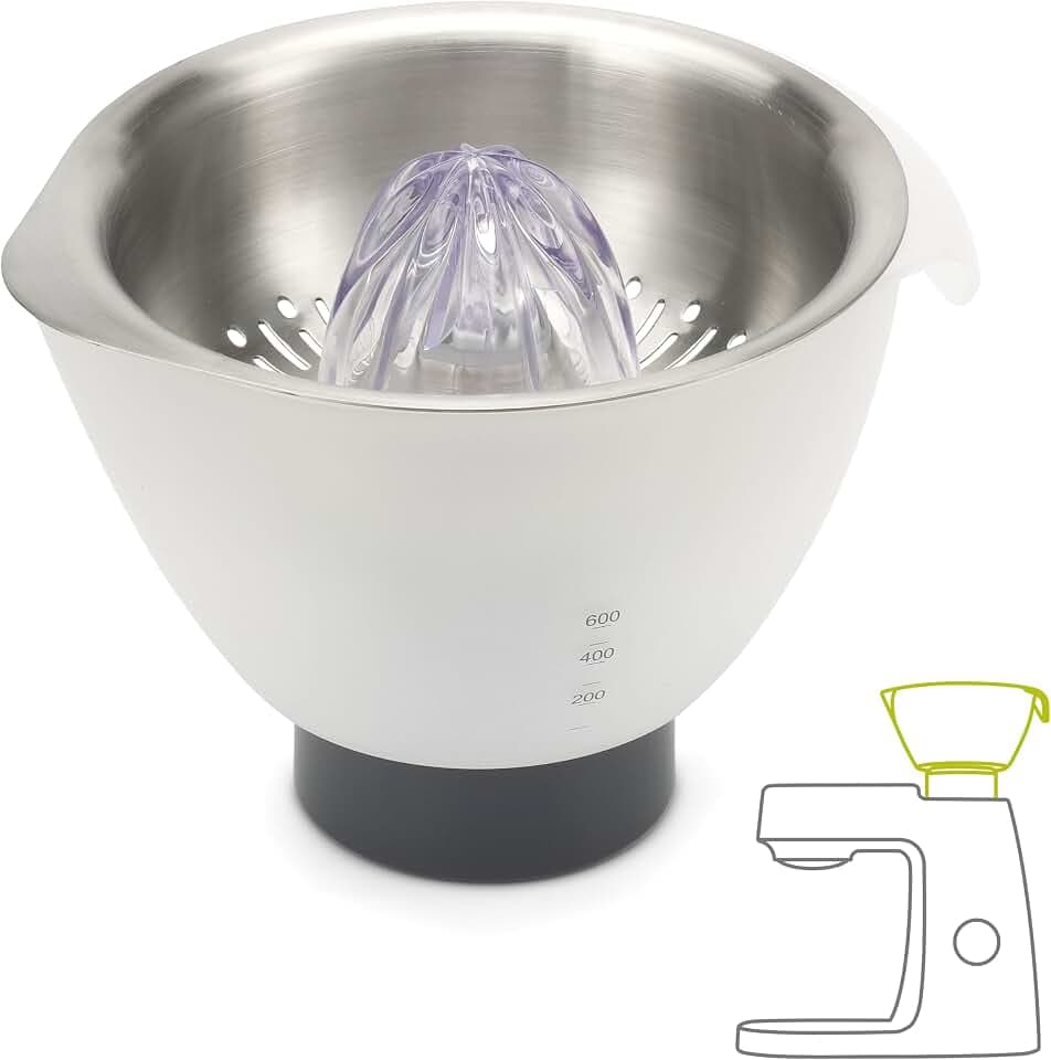 Kenwood AT312 Zitruspresse (für frisch gepresste Zitrussäfte, Küchenmaschinen-Zubehör, Geeignet für alle Chef Küchenmaschinen), Edelstahloptik, one size