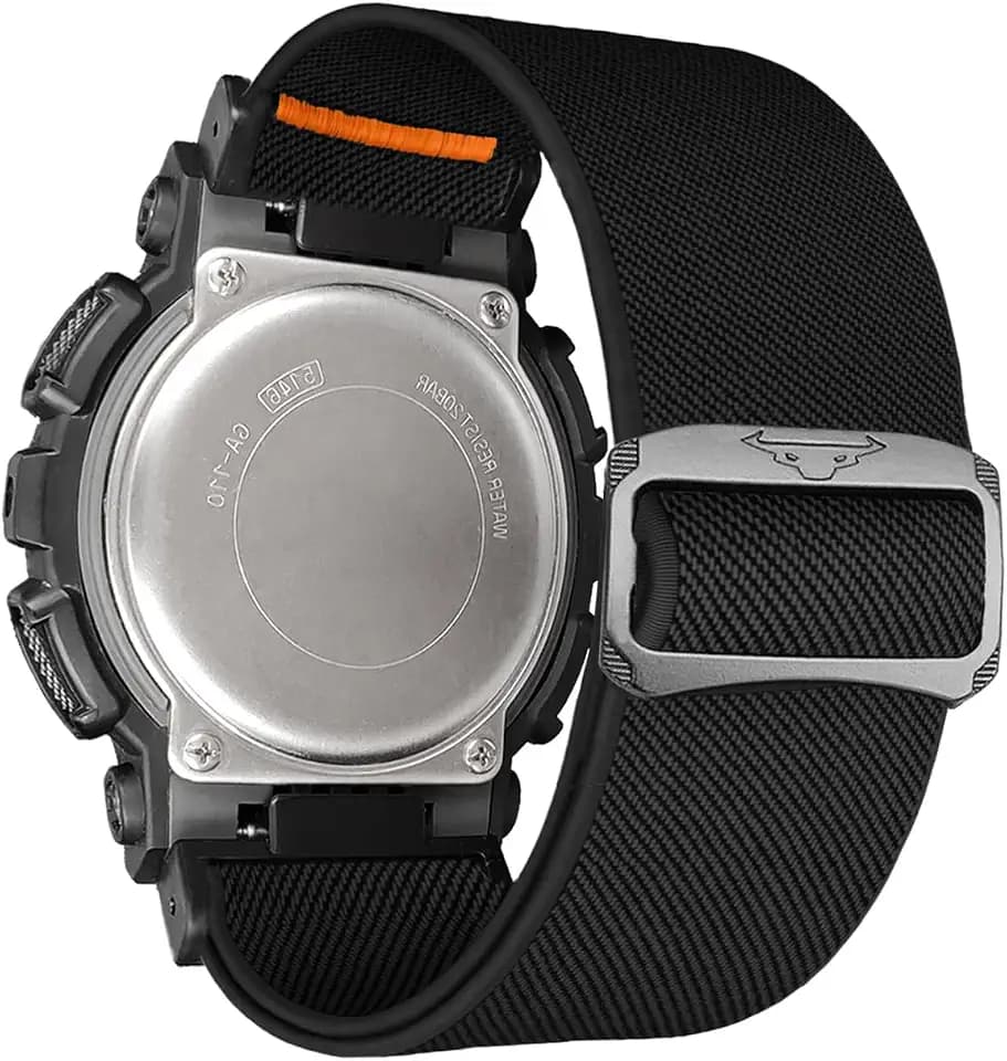 Abanen Soft Stretchy Loop Durable Elastic Nylon Adjustable Braided Watch Band for Casio gshock DW-5600/8900, GA-100/GW-B5600/GB-5600 /GW-6900