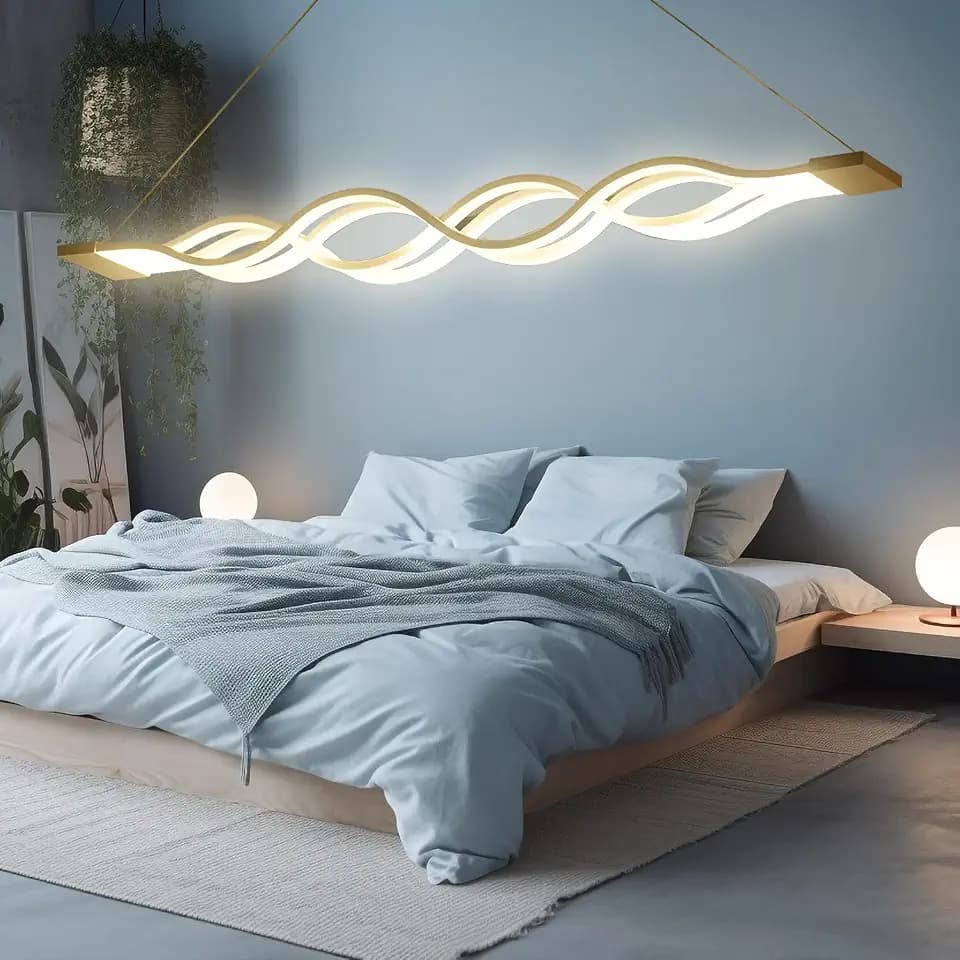 Arcadia Pendelleuchte LED 5900LM 90W 106cm - Modell Demetra (Weiß)