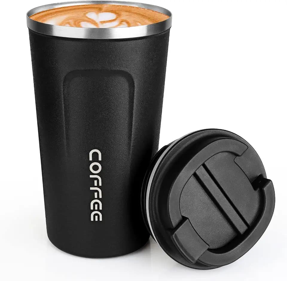 MOMSIV 17oz Travel Coffee Mug, Insulated Coffee Cup with Leakproof Lid