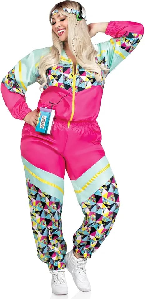Leg Avenue Women's 2 Pc Totally 80s Tracksuit Costume