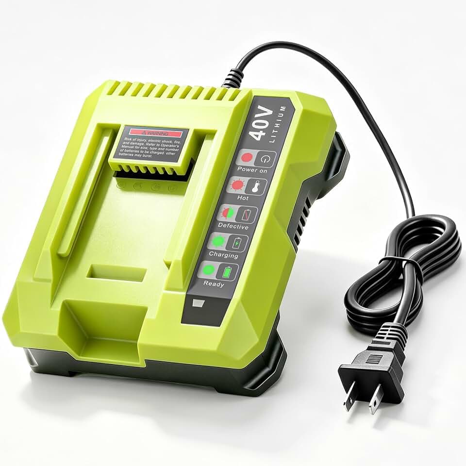40V Charger for RYOB 40V Battery OP406A OP404 OP401 Battery Charger