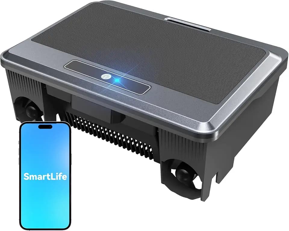 WAVIO Solar Powered Robotic Pool Skimmer Surface Cleaner with APP Support Dual Charging Options Smart Obstacle Avoidance 24/7 Continuous Cleaning Ideal for Above Ground Pool Gray 05
