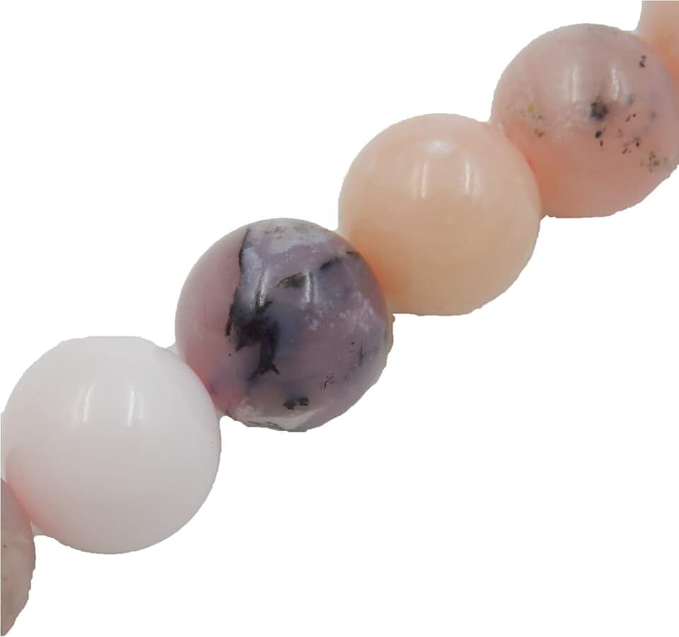 Gemstone Beads for Jewelry Making, Sold per Bag 5 Strands Inside, Pink Opal 6mm