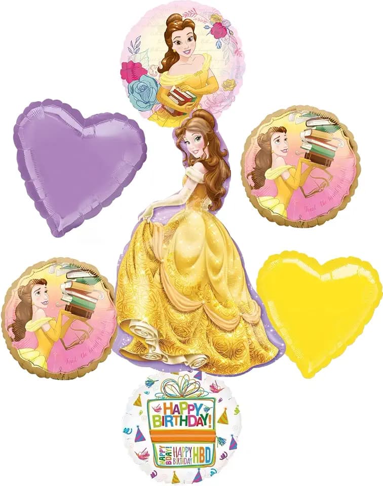 Beauty and the Beast Birthday Party Decorations Princess Belle Balloons
