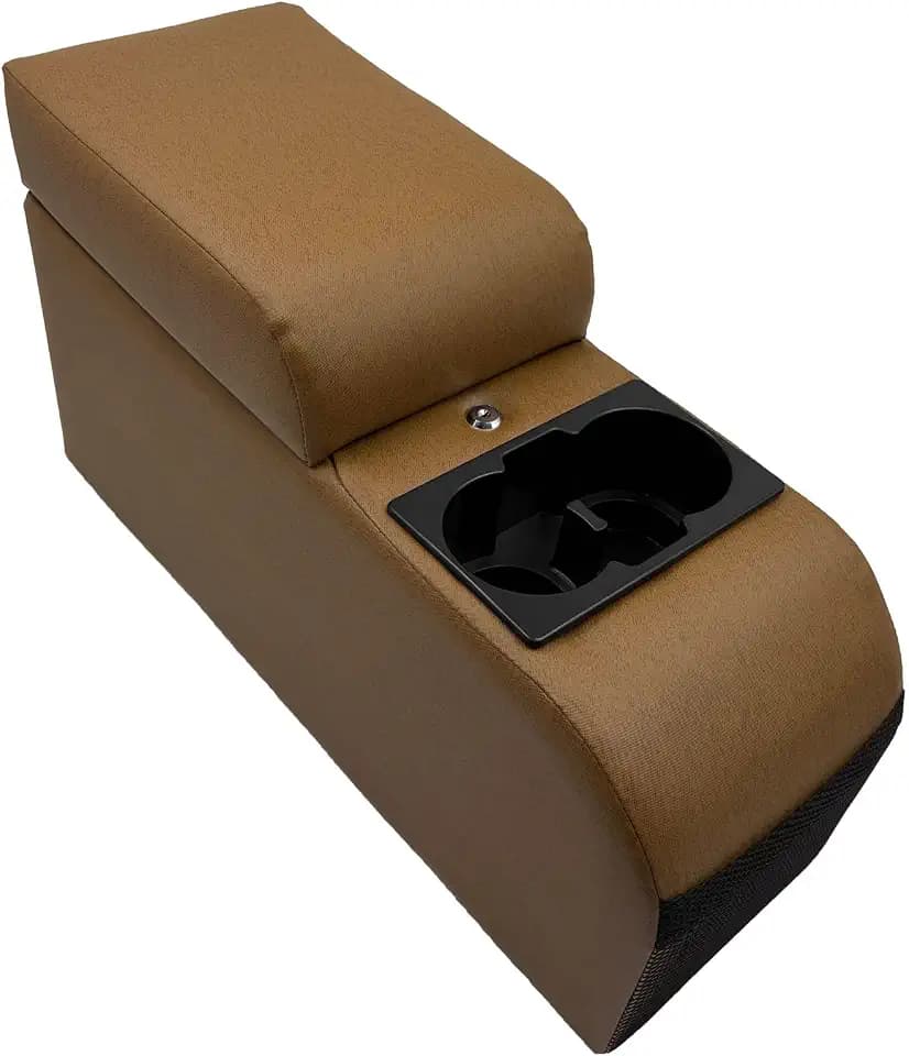 Brown Truck Center Console Truck Seat/Bench Organizer for Jeep CJ/Wrangler YJ | Fits 1976-1983 Jeep CJ5 / 1976-1986 Jeep CJ7