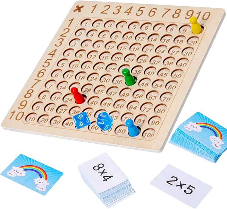 Multiplikationsbrett für Grundschüler Einmaleins,1x1 Lernen Spiel
