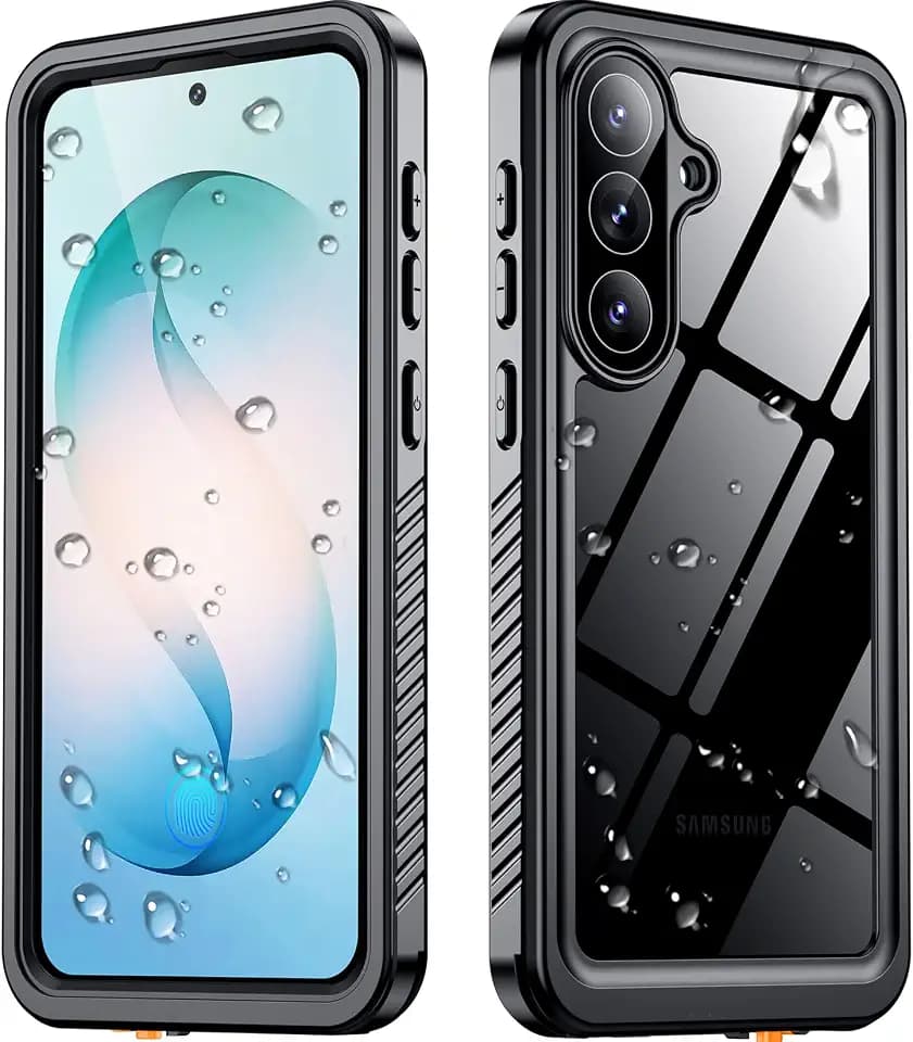 Upgraded for Samsung Galaxy S26 Case Waterproof,Built-in Screen & Camera Lens Protector[IP68 Underwater] [Military Grade Shockproof] Full Body Protection Phone Case,Black/Clear