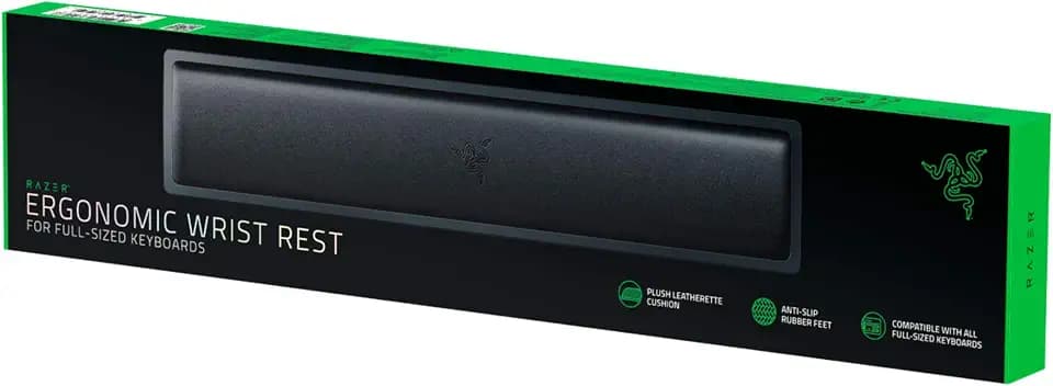 Razer Ergonomic Wrist Rest for Full-Sized Keyboards, Classic Black