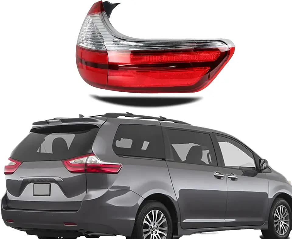 WFLNHB Right Side Tail Light Assembly Replacement for Toyota Sienna Base L LE XLE Limited Models 2015-2020 Passenger Side Rear Tail Light Lamp 8155008050 TO2805123