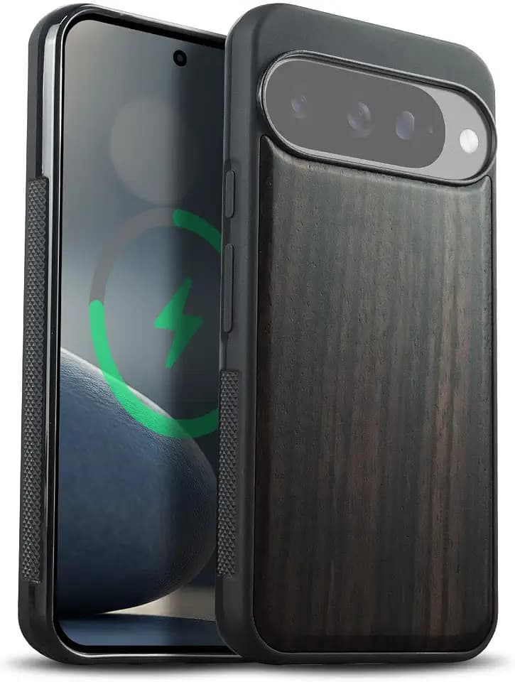 Carveit Wood Case for Pixel 10, (Natural Grain) Blackwood
