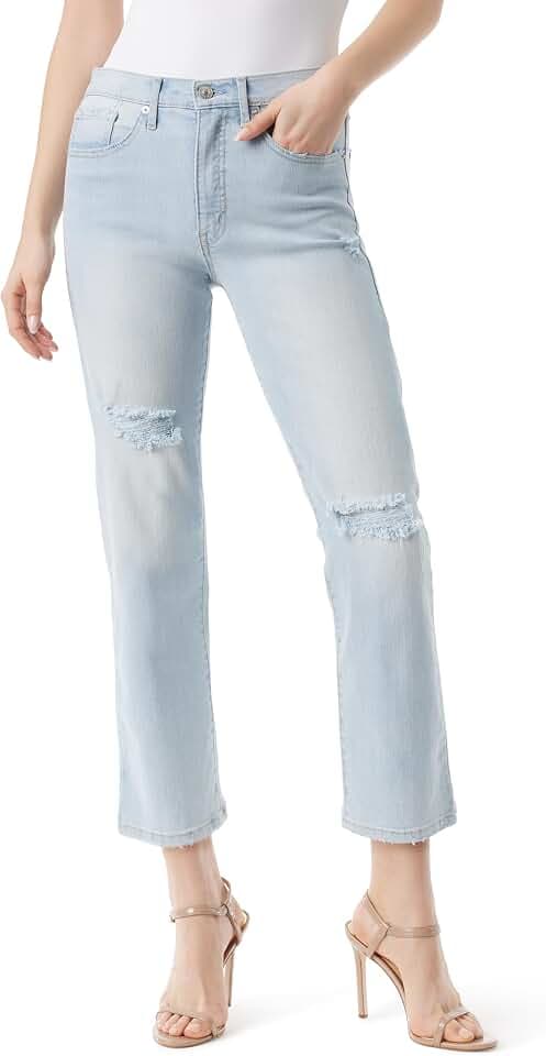 Jessica Simpson Women's Harmony High Rise Slim Straight Ankle Standard