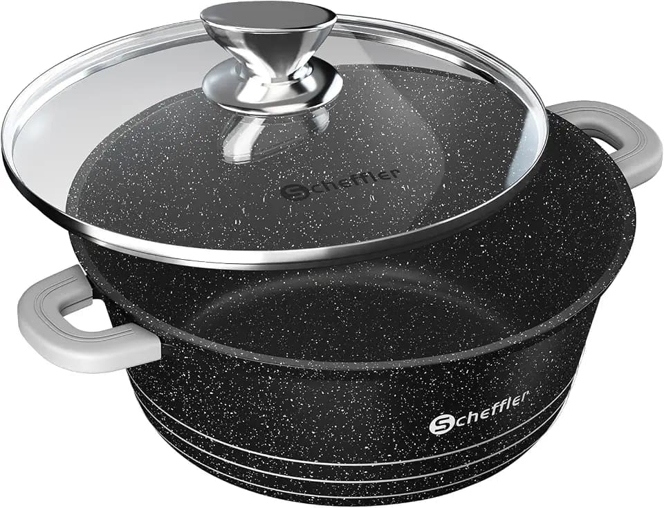 Topf Scheffler Schmortopf Induktion 28cm/6L Kochtopf mit Glasdeckel