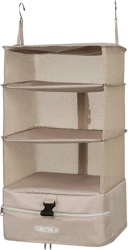 TABITORA Portable Hanging Travel Shelves Bag Packing Cube Organizer Suitcase Storage Large Capacity