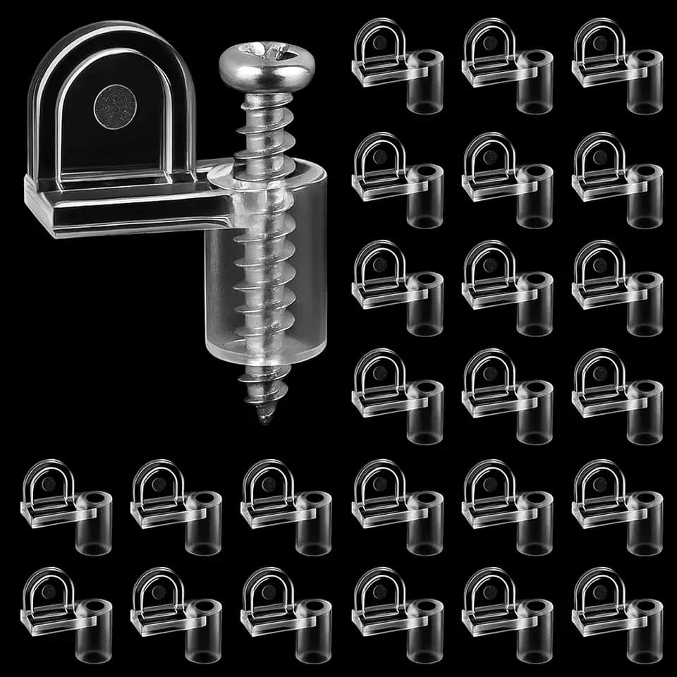 Blulu 24 Pack 3/8 in Nylon Window Screen Clip with Screws