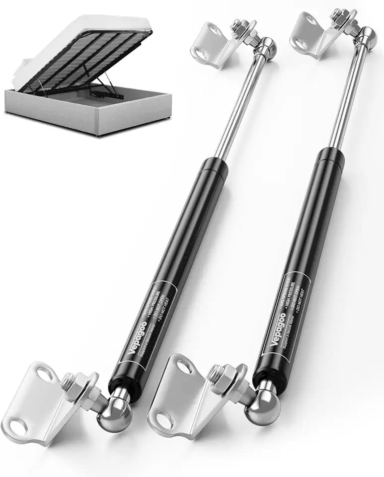 Vepagoo 25in 35lb/156N Gas Struts for Window with Brackets, 2 Pack