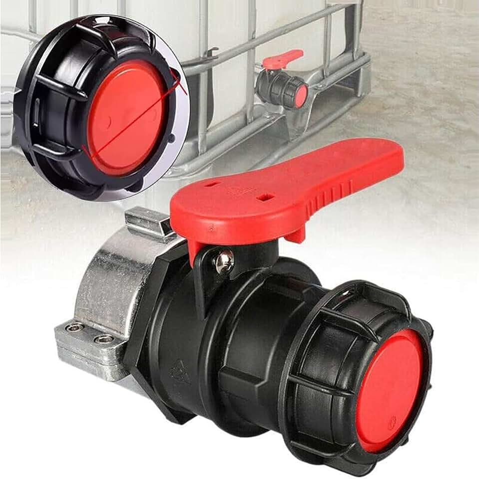 IBC Adapter Kugelhahn, IBC Tank Ersatzkugelhahn Absperrhahn für Gartenhahn Ablaufadapter und IBC Tankadapter S75x6 DN50 (75mm)