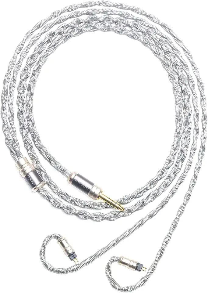 6N Single Crystal Silver 0.78mm 2Pin IEM Cable for MOONDROP Blessing 3 DUSK Variations KADENZ 64 Audio Solo U18t Tia VISION EARS VE2 VE3.2 VE4.2 RE2000 Empire Ears Legend X Earphone Cable (3.5mm Plug)