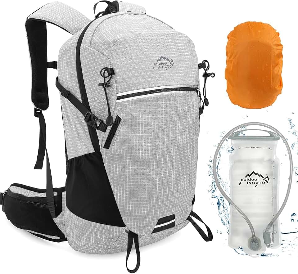 IX INOXTO Hydration Backpack, 25L Hiking Backpack with 3L Water Bladder and Rain Cover, Hiking Water Backpack Men Women Lightweight Hydration Pack for Hiking, Cycling, Climbing, Camping