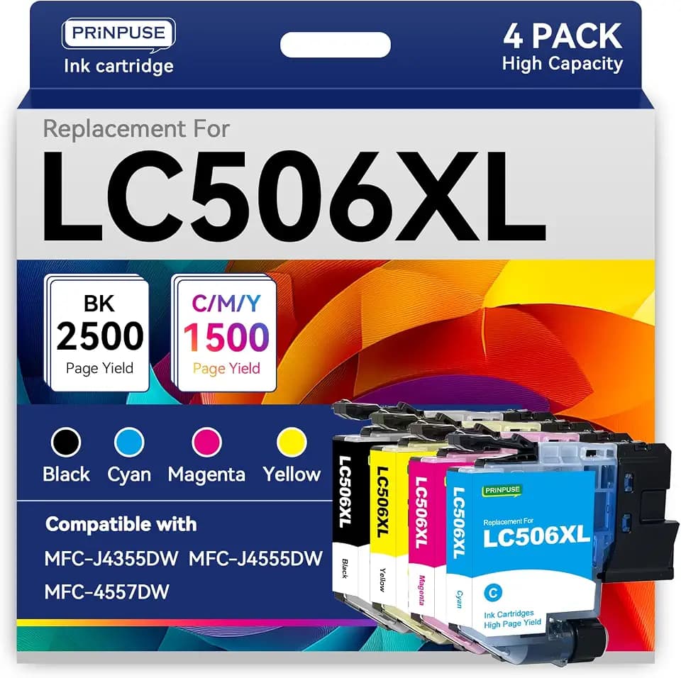 LC506XL Ink Cartridges Compatible for Brother LC506 LC506XXL