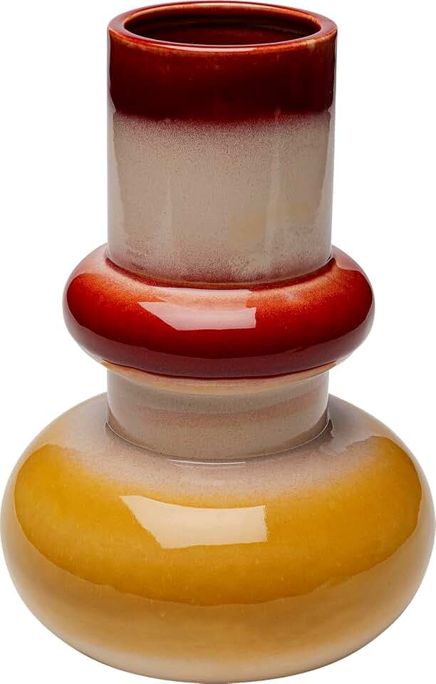 Kare Design Vase Lighthouse, Mehrfarbig, Deko Vase, Blumenvase, Keramik, handgearbeitet, Unikat, 33 cm (H)