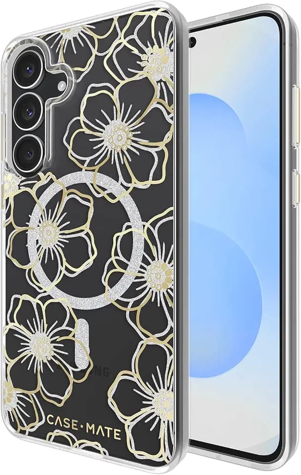 Case-Mate Samsung Galaxy S25 FE Case - Magnetic Phone Case - Floral Gems