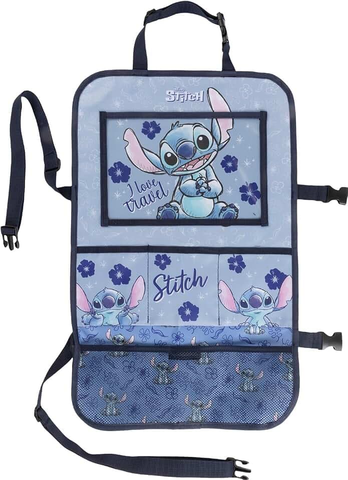 Tataway Organizer Stitch — Multifunktionaler Disney-Organizer Für Auto, Zuhause Und Büro — Verstellbare Fächer Für Zubehör, Spielzeug, Kinderprodukte Und Werkzeuge — Lilo & Stitch Design.