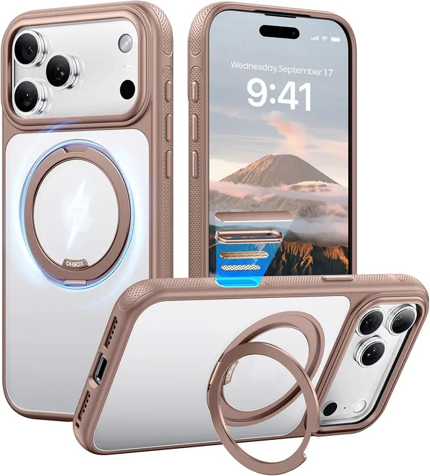 iPhone 17 Pro Max Case with Stand for Women/Men, Strong Magnetic for iPhone
